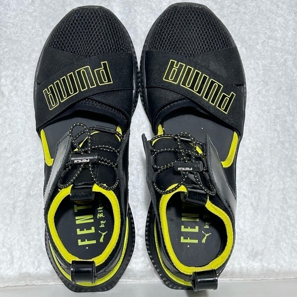 Puma Avidx Trainer Fenty by Rhiannna Womens Black/Lime Punch Sneakers Shoes SZ 8 - Picture 5 of 11